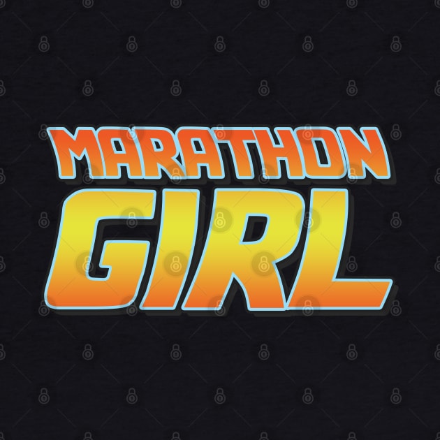 Marathon girl vintage design. Perfect present for mom mother dad father friend him or her by SerenityByAlex
